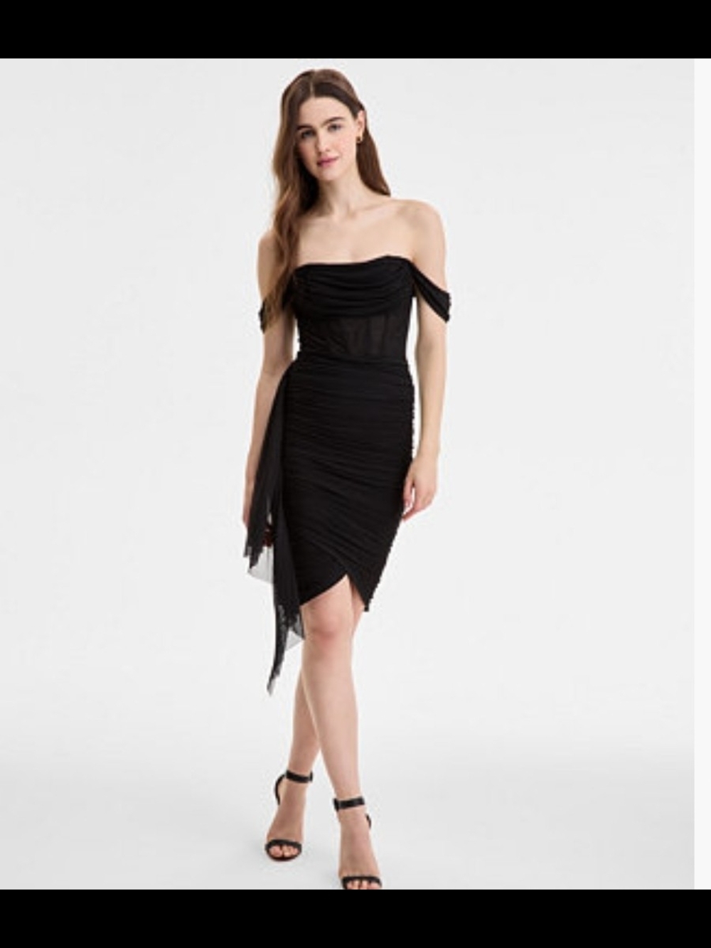 City Studios Black Corset Mesh Dress Sz 11/12 (L)
